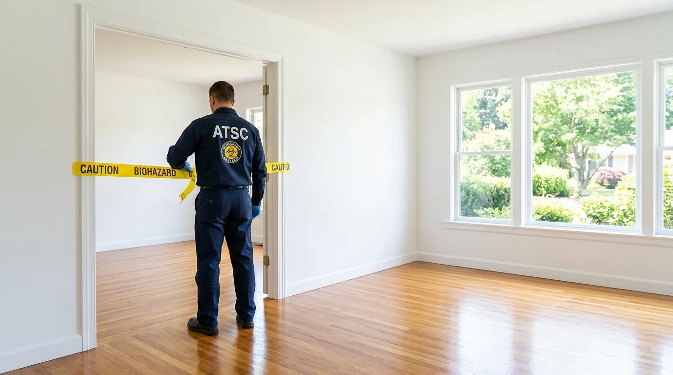 Certified biohazard cleanup crew performing Crime Scene Cleanup in Valinda